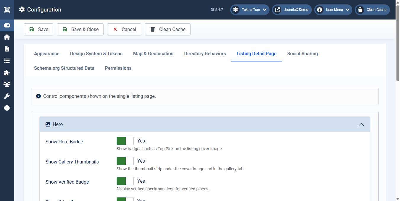 Configuration: Detail Page & Schema