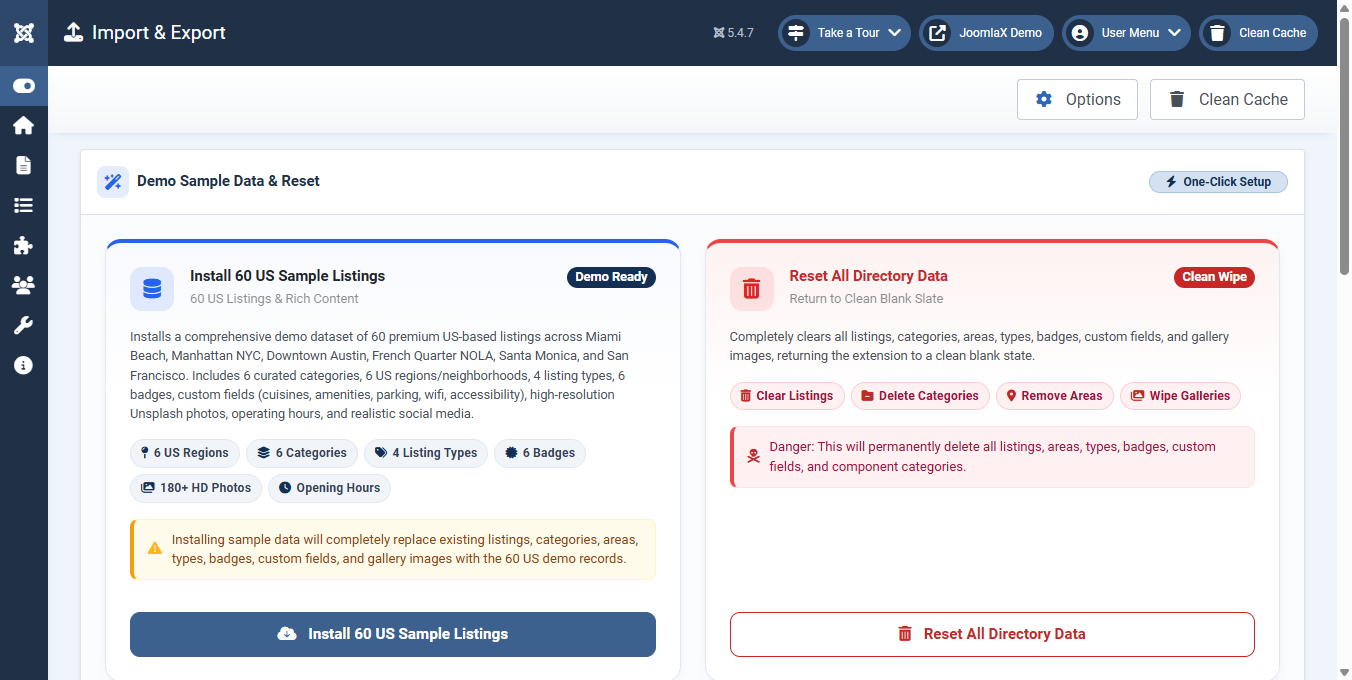Import, Export & Geocoder