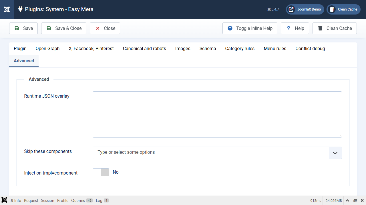 Plugin tabs
