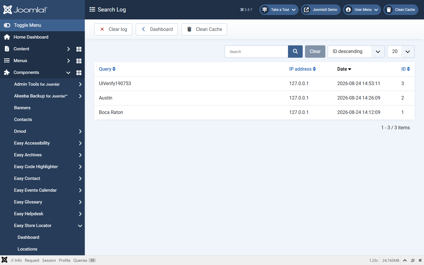 Search Log