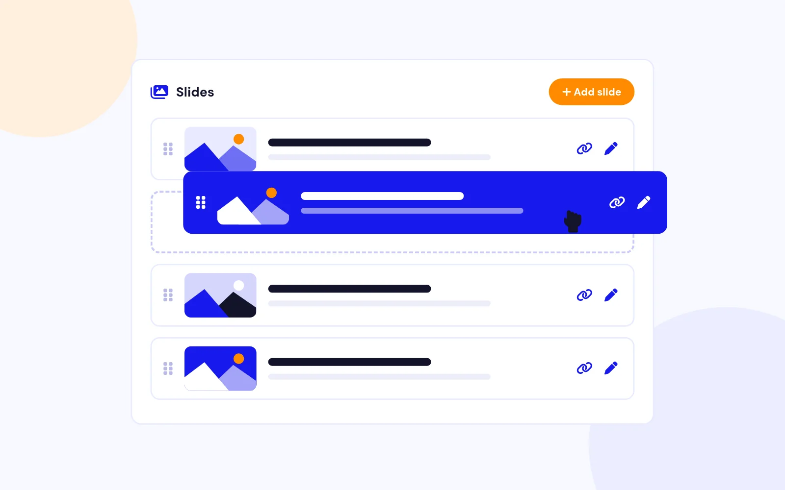 Organize Slides by Drag and Drop