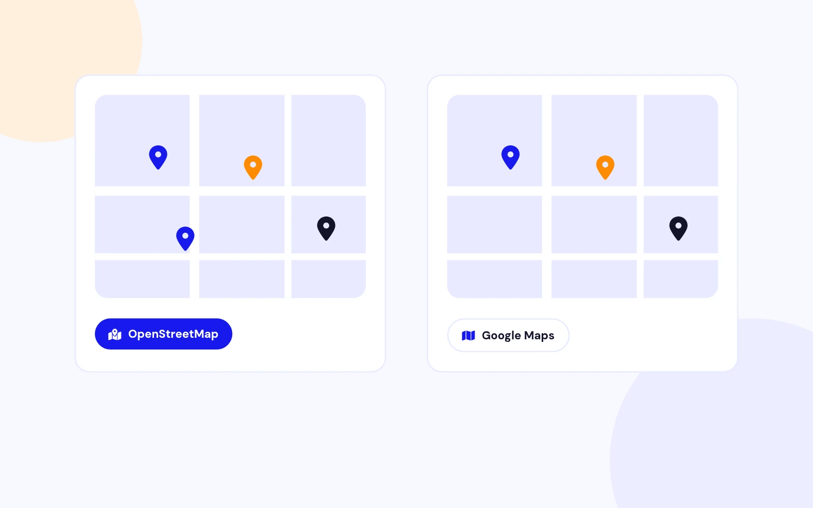 OpenStreetMap or Google Maps