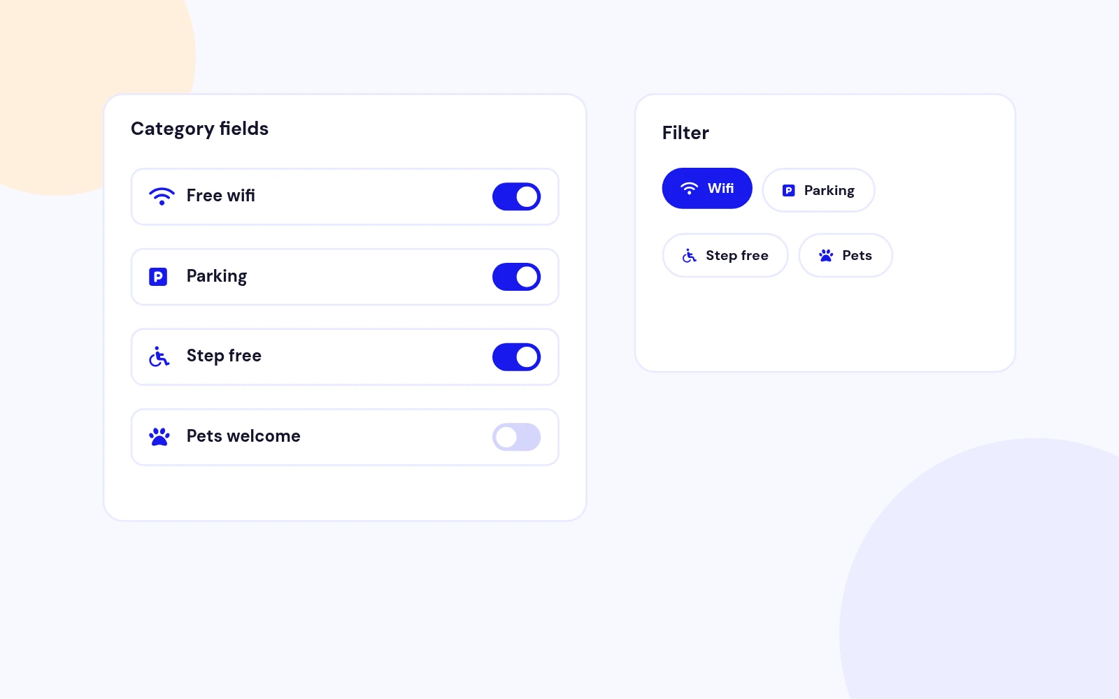 Fields That Fit Each Category