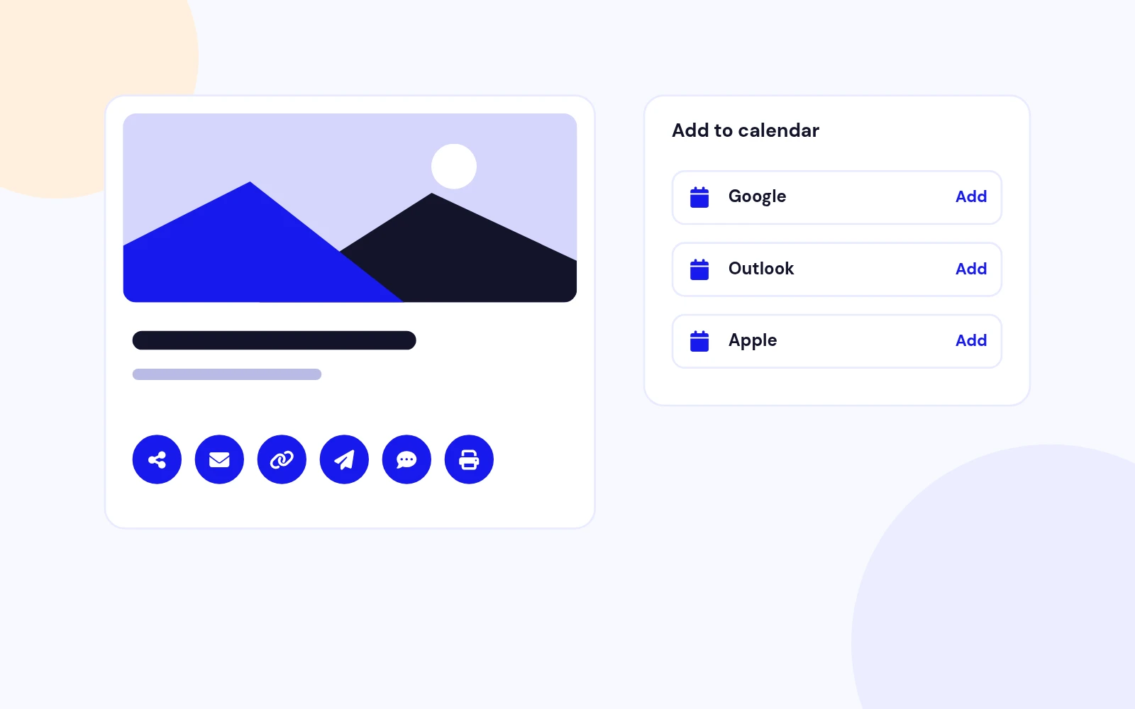 Share and Add to Calendar