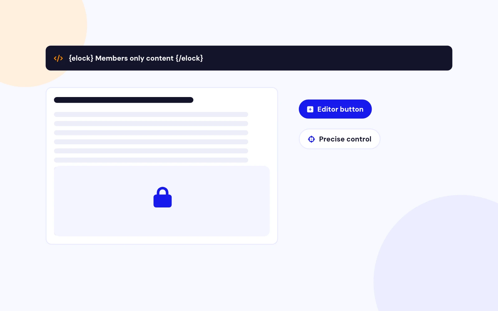 Lock Any Content Behind Login