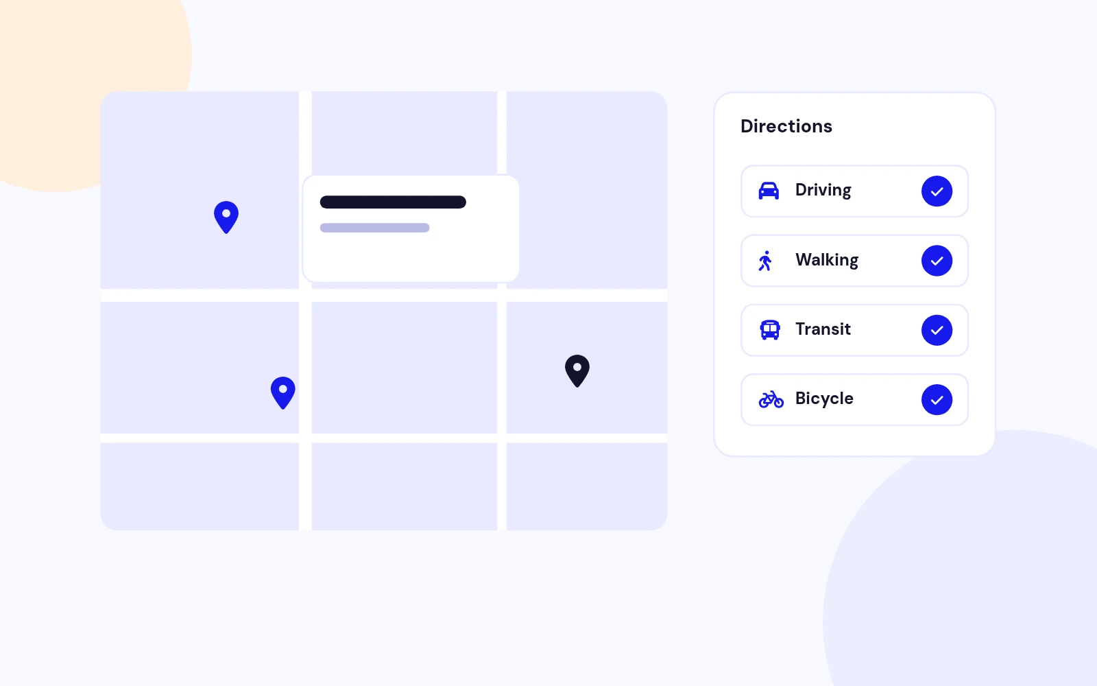Directions and Custom Pins
