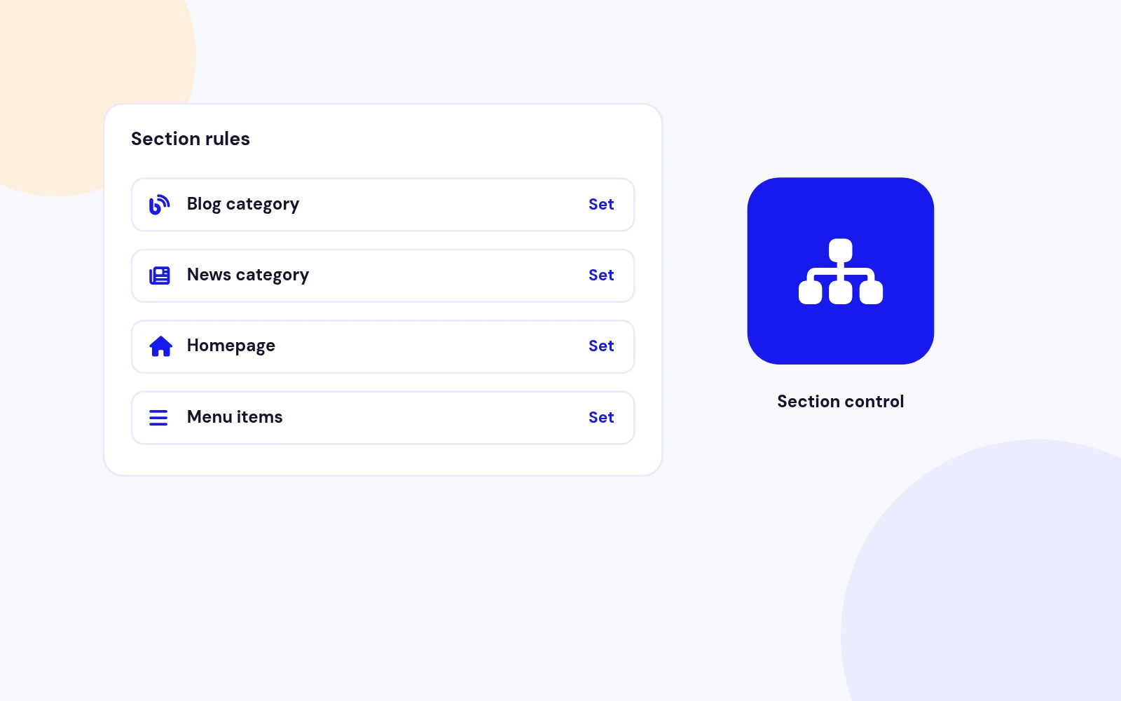 Different Rules per Section