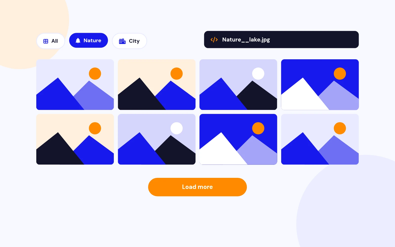 Filters, Captions and Load More