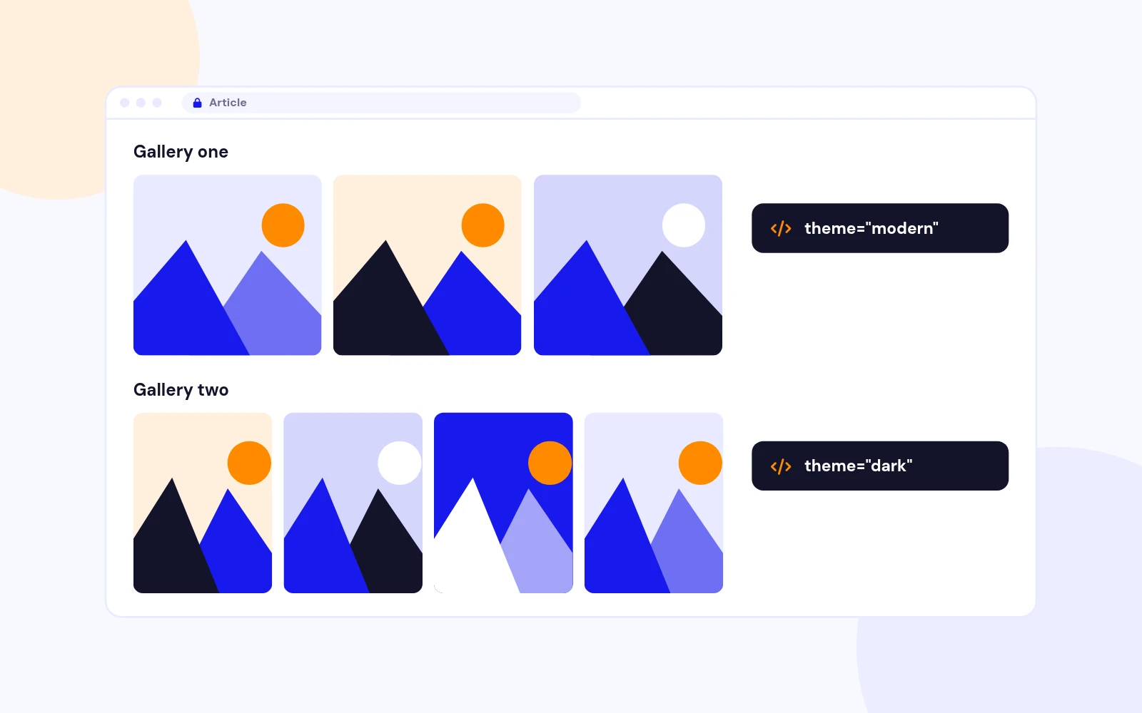 Several Galleries on One Page