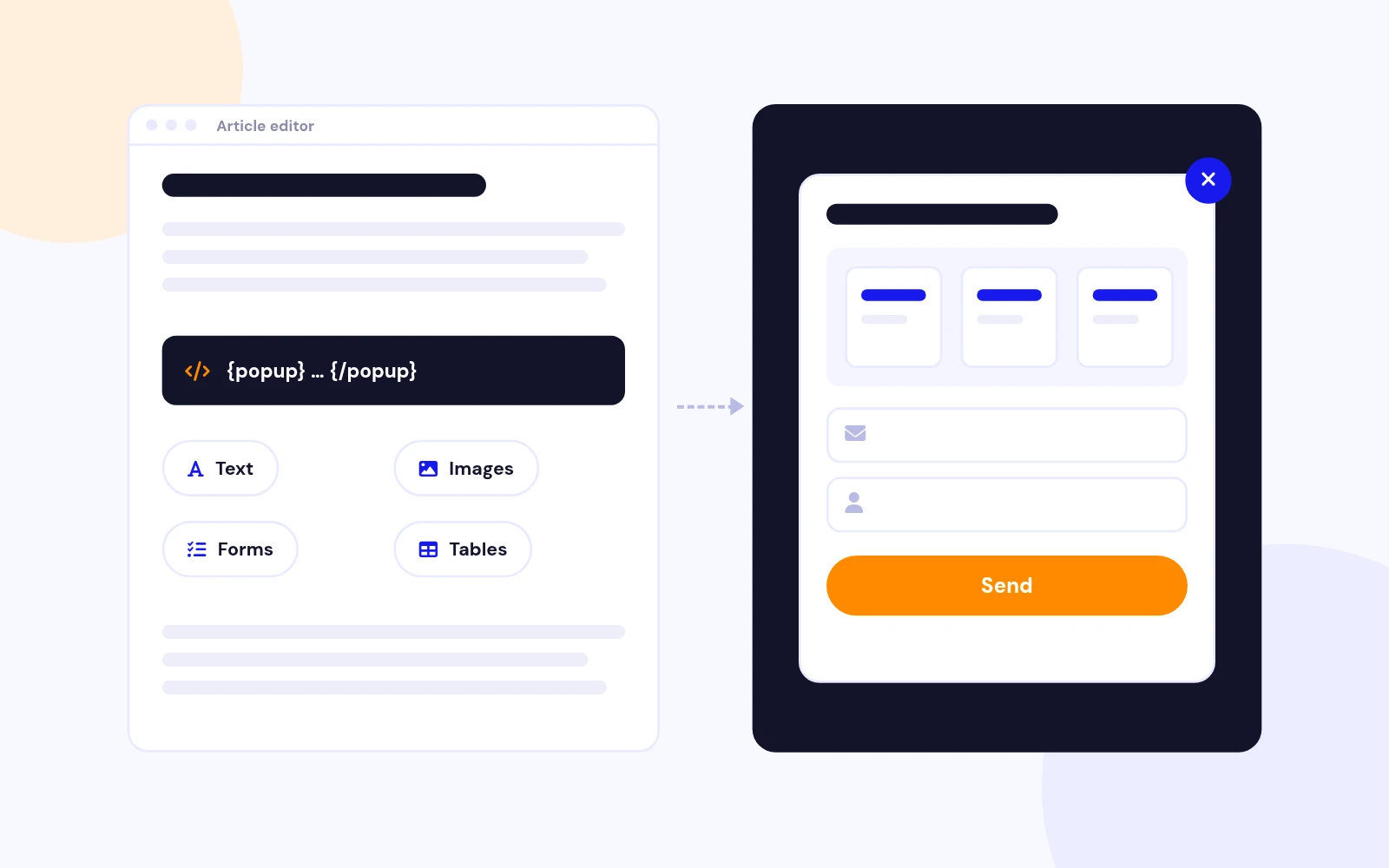 Popups for Anything You Can Write