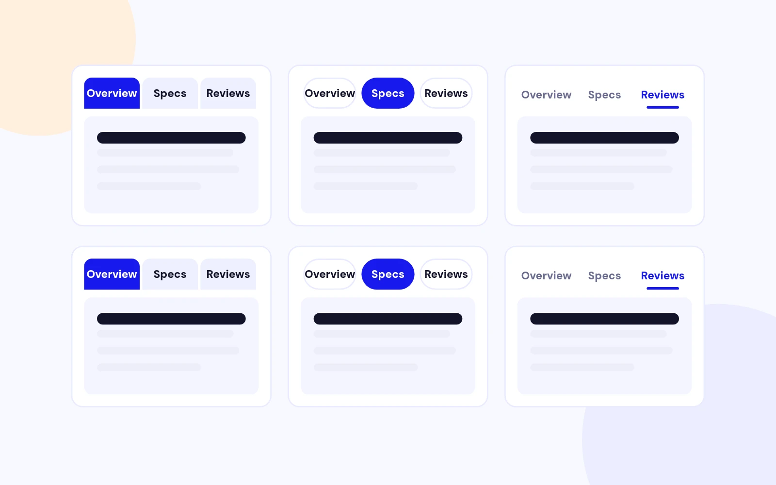 Tabs in 20 Ready-Made Styles