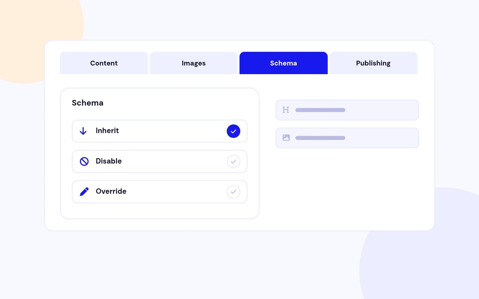 Control Schema per Article