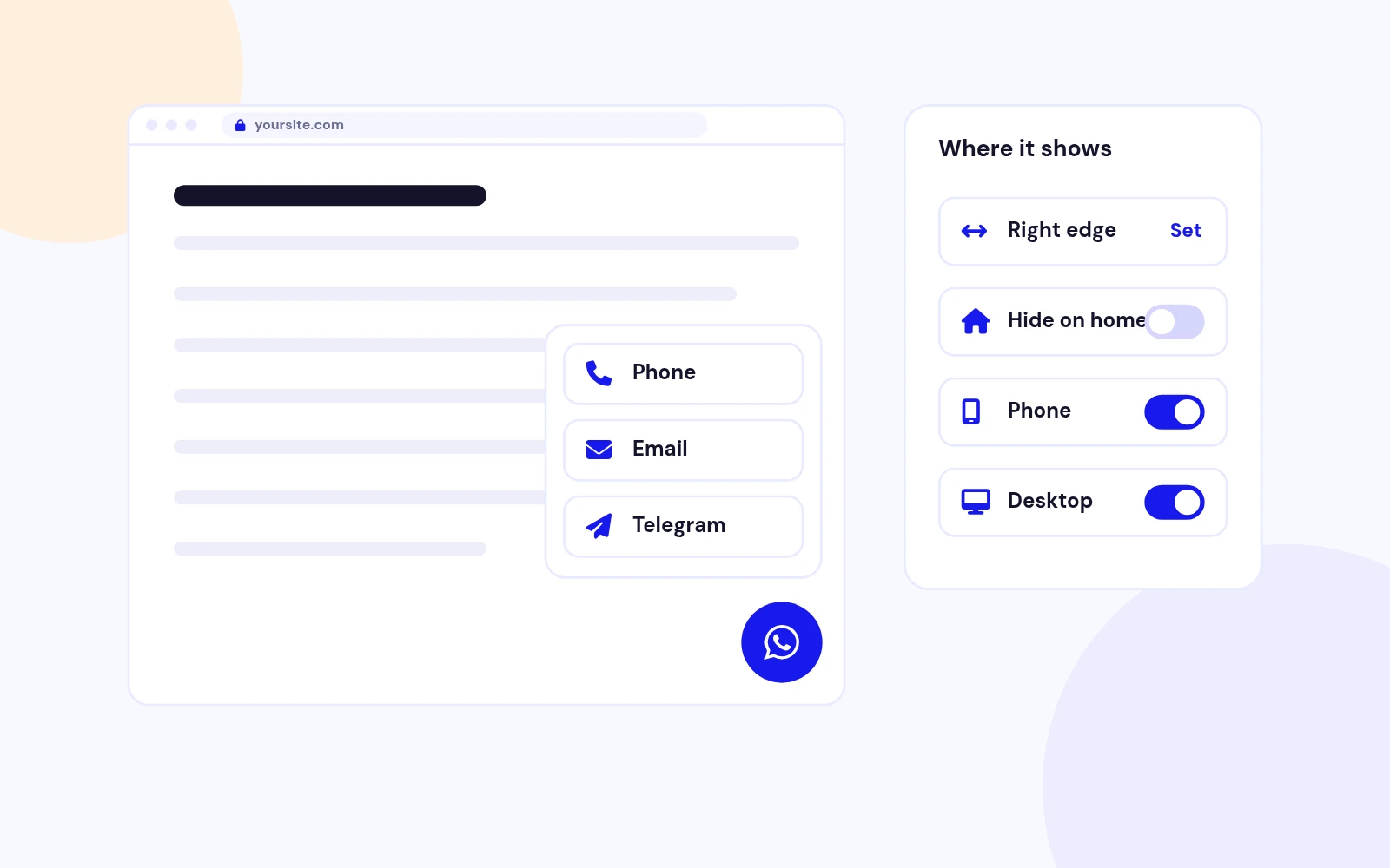 Let Visitors Message You Instantly