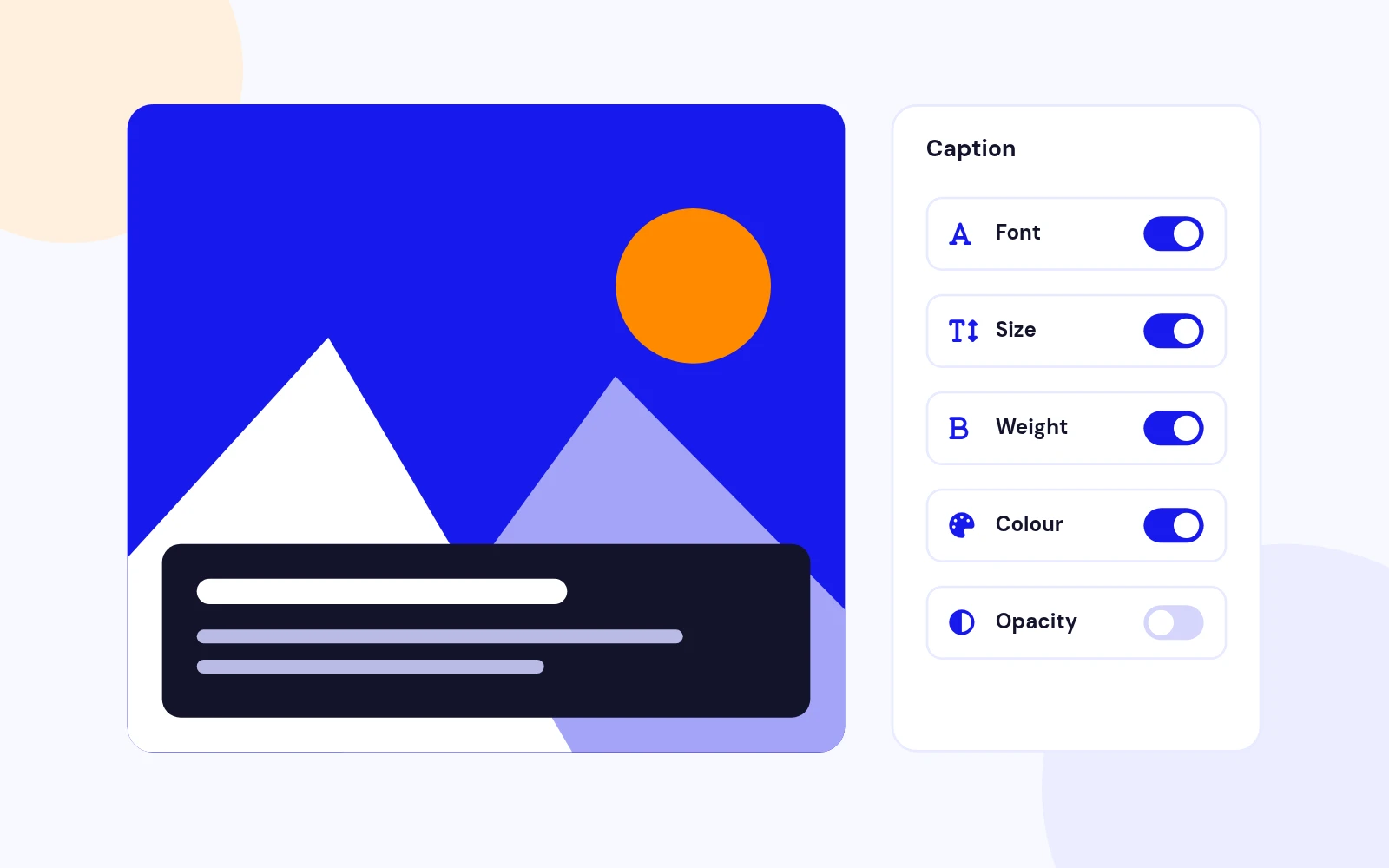 Captions in Your Brand's Type