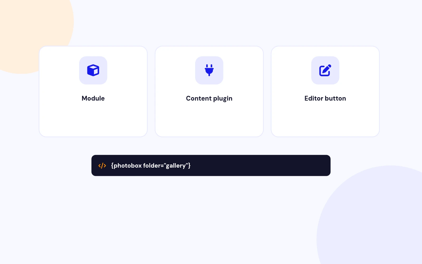 Galleries in Modules or Articles