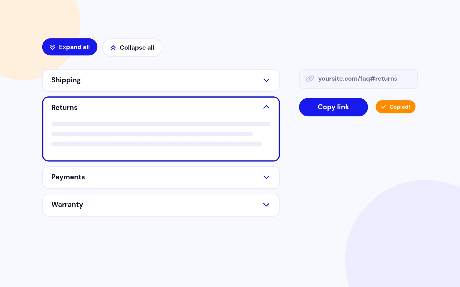 Easy Controls and Shareable Links