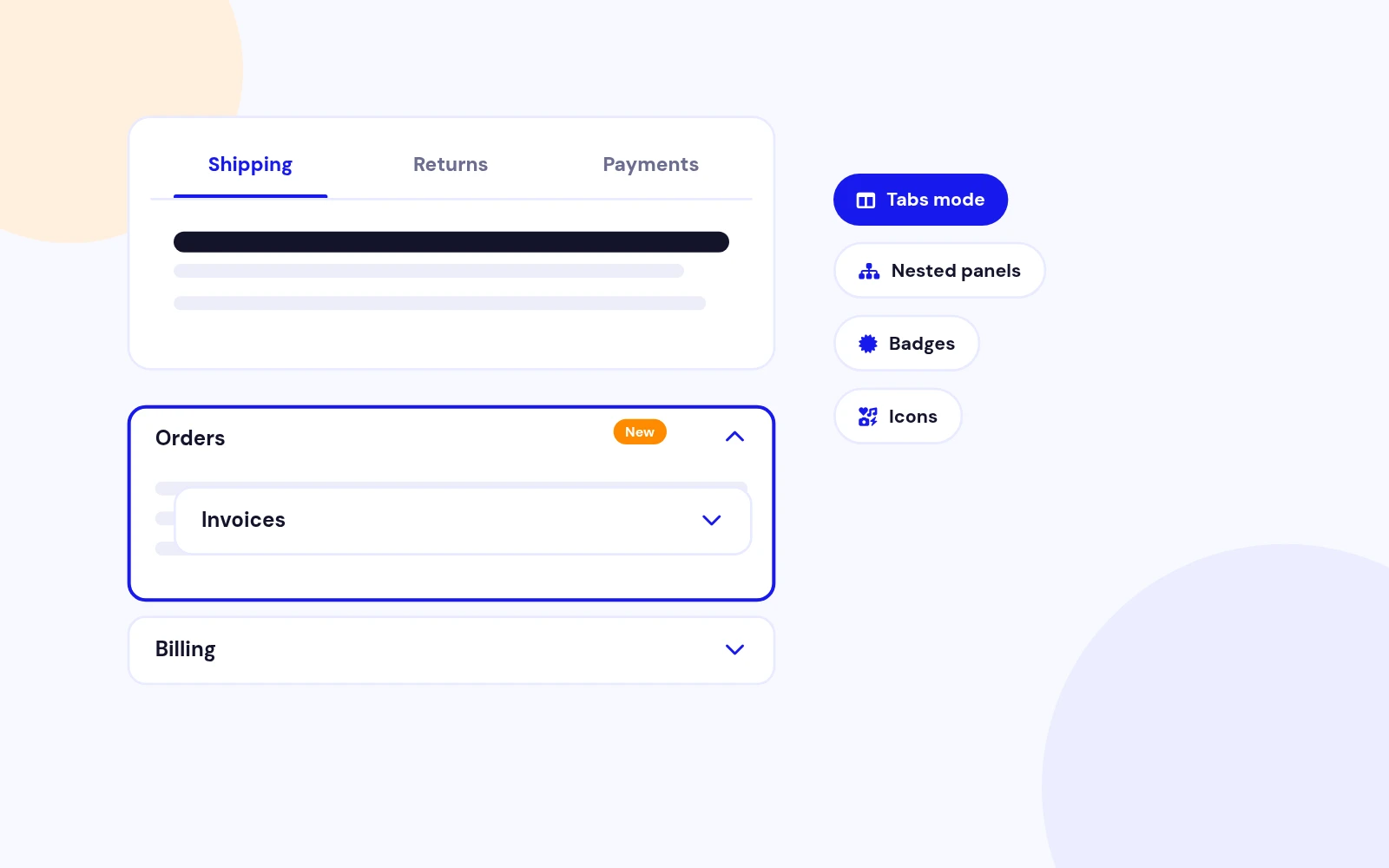 Tabs, Nesting and Badges