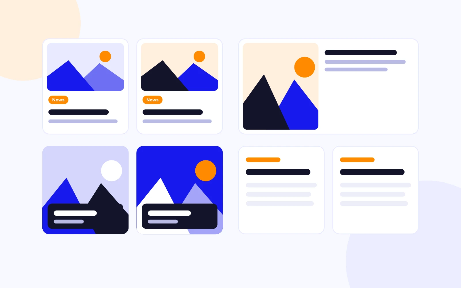 Four Card Styles