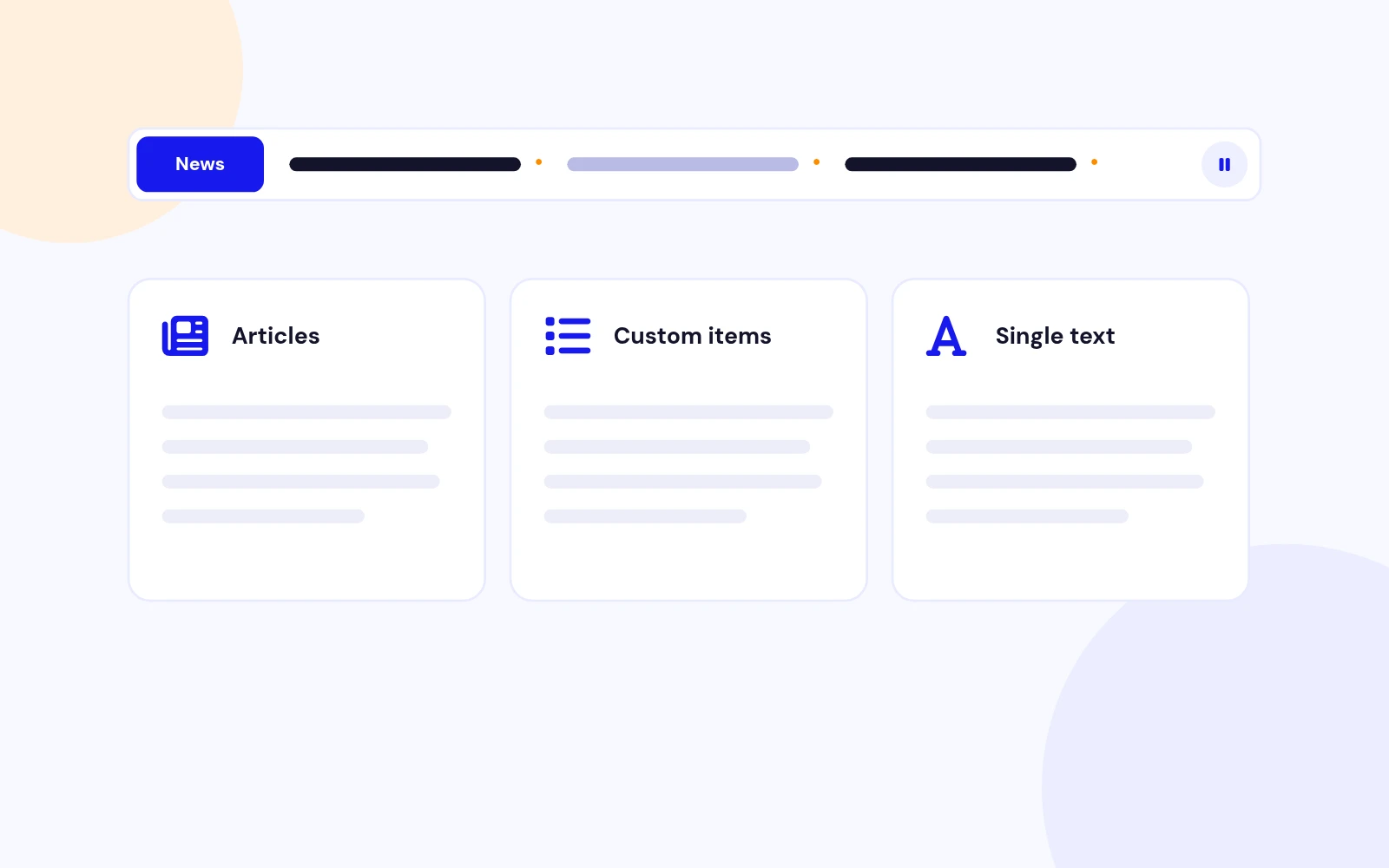 Articles, Lists or Quick Promos