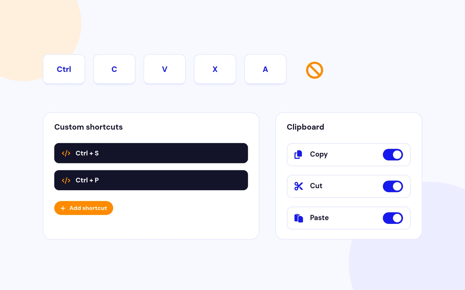 Block Copy, Cut and Paste Shortcuts