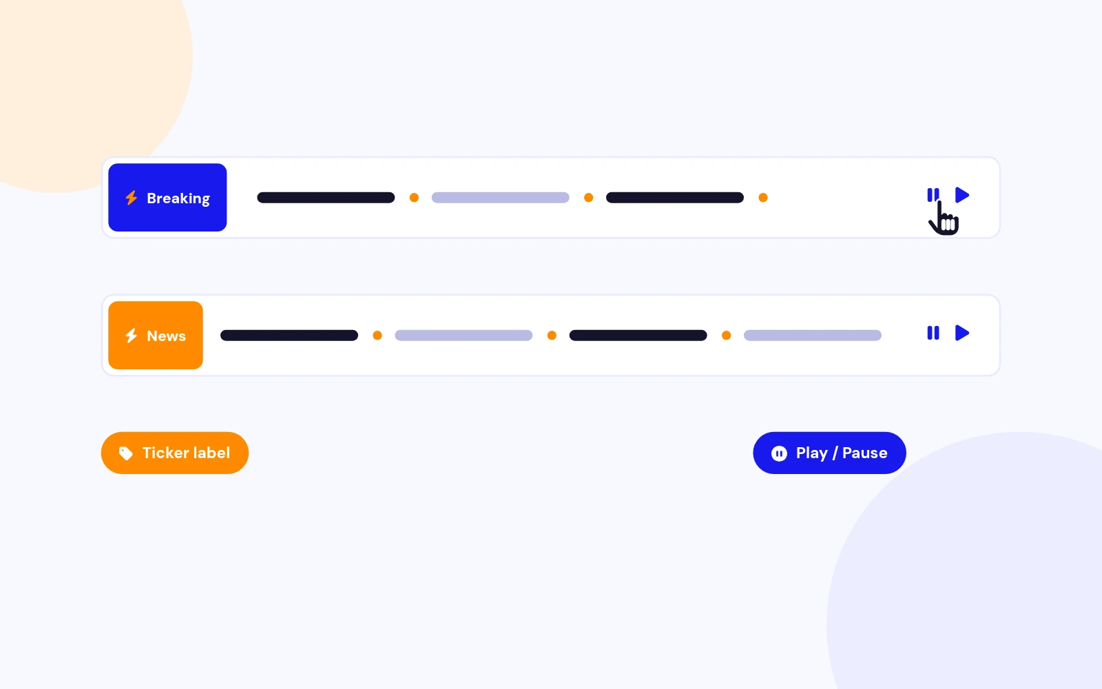 A Label and a Pause Button