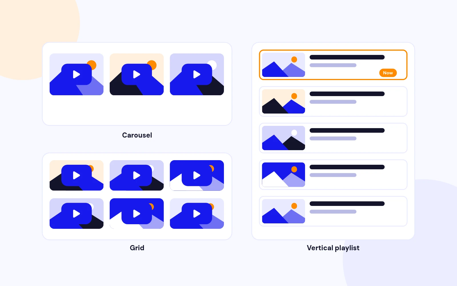 Carousel, Playlist or Grid