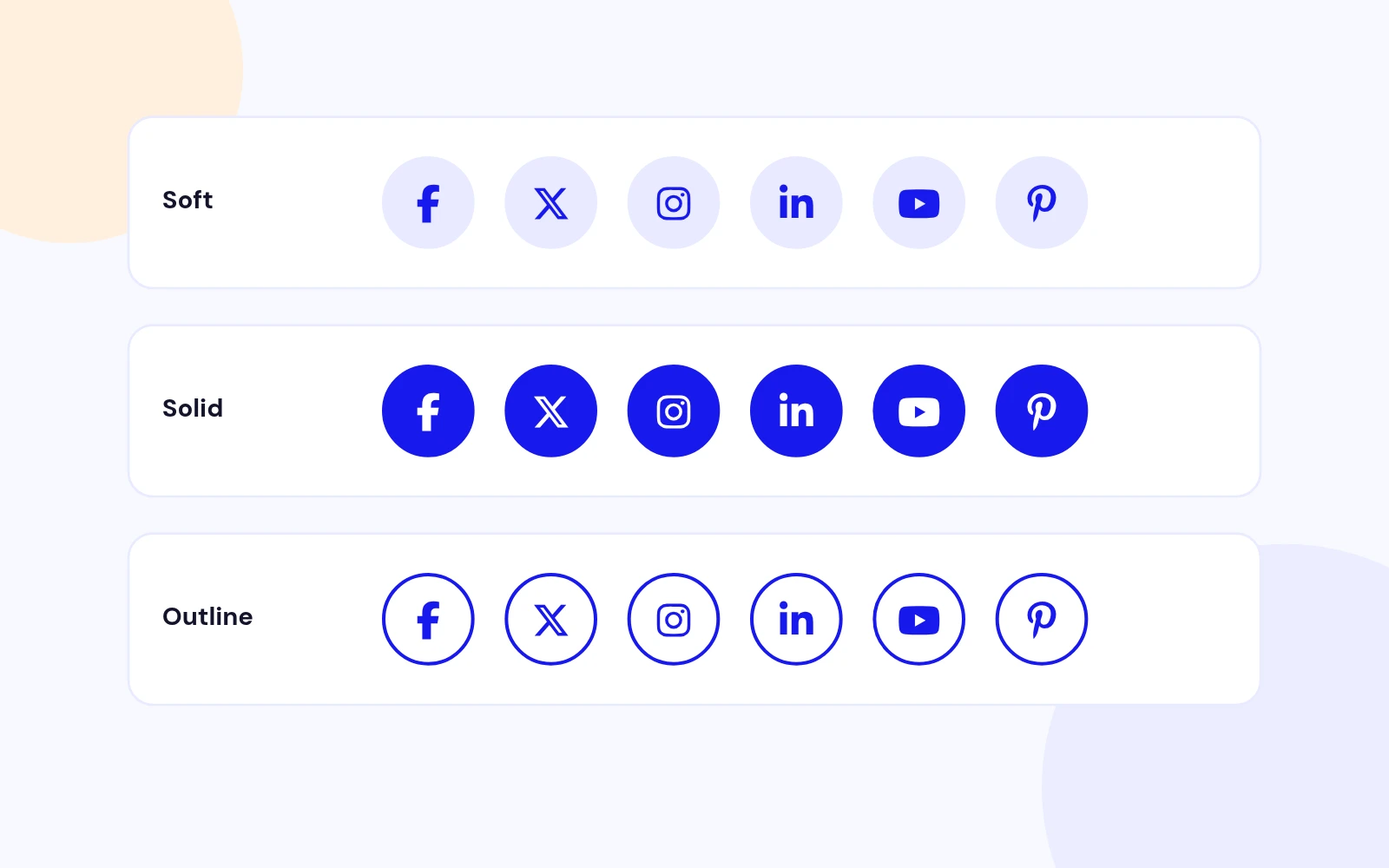 Three Icon Styles