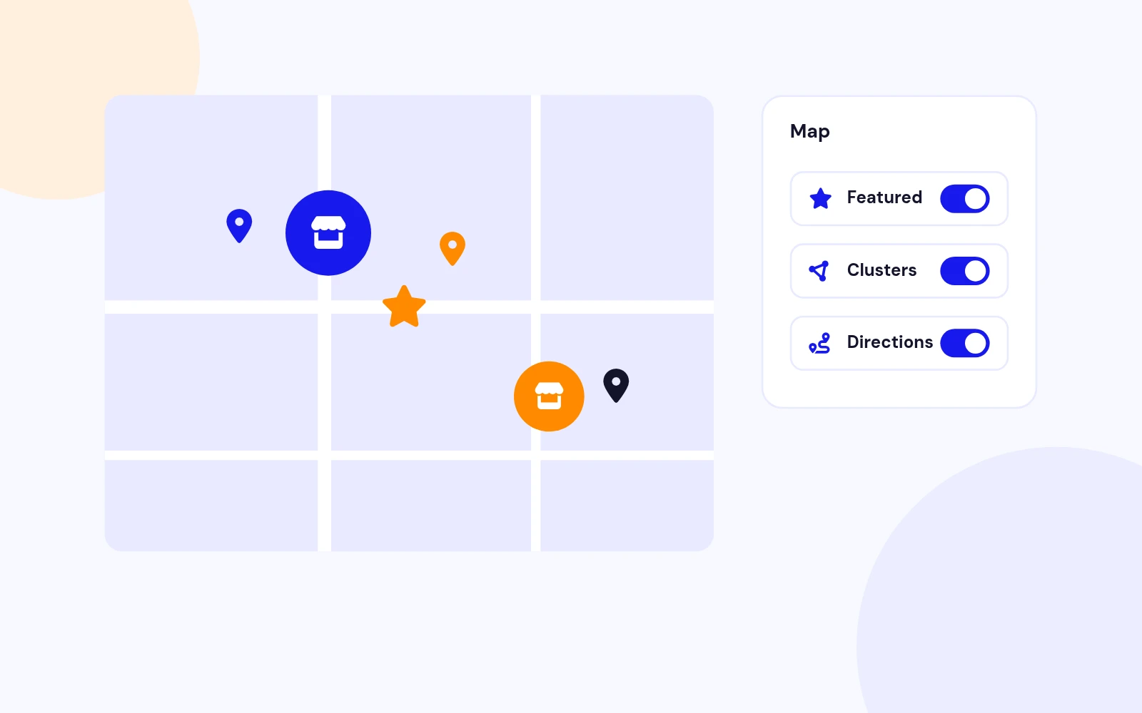 Featured, Clusters, Directions