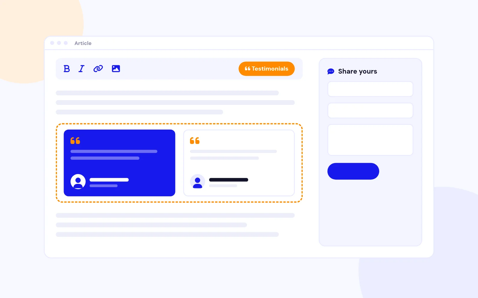 Add Reviews Inside Any Article