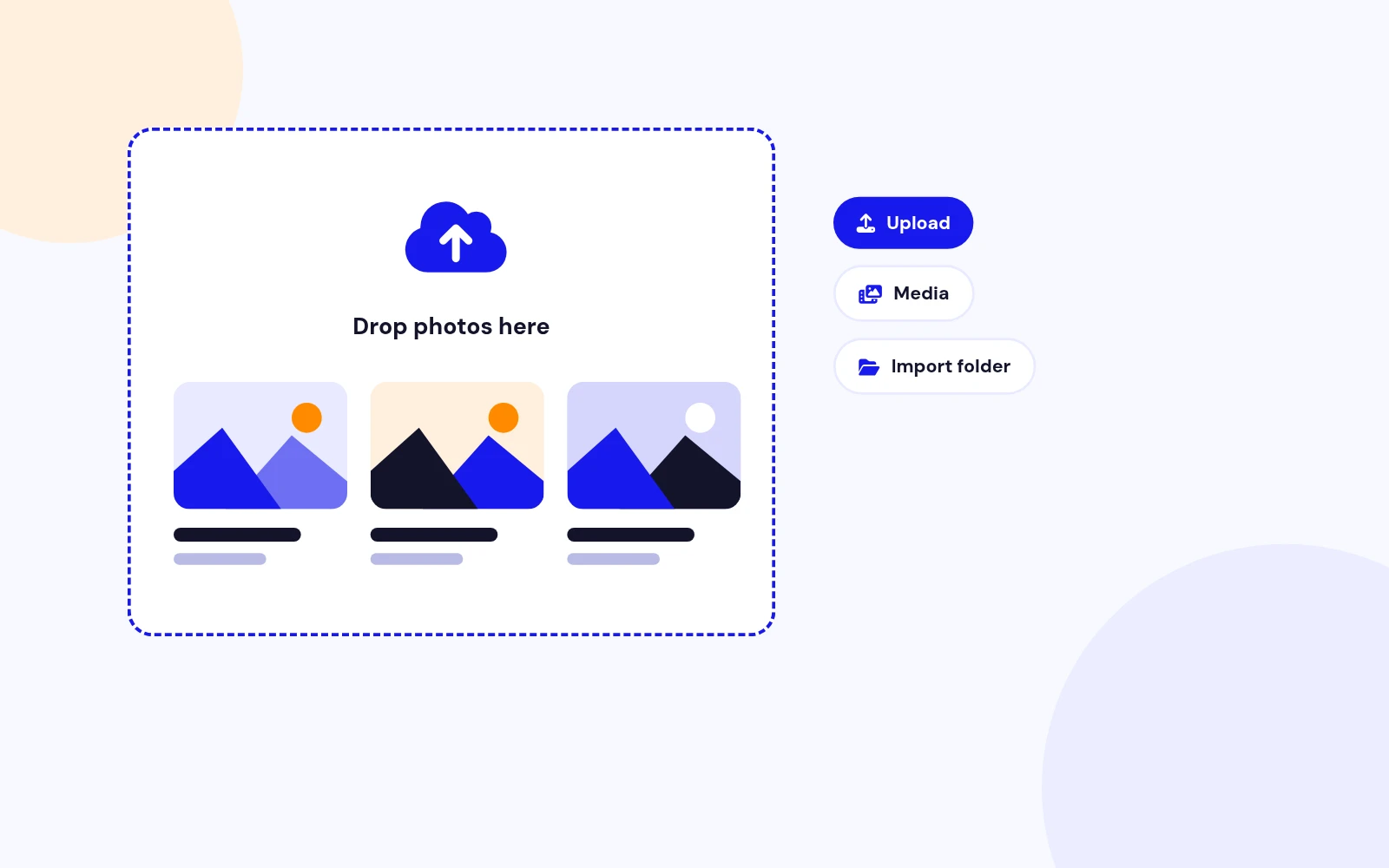 Upload, Pick or Import