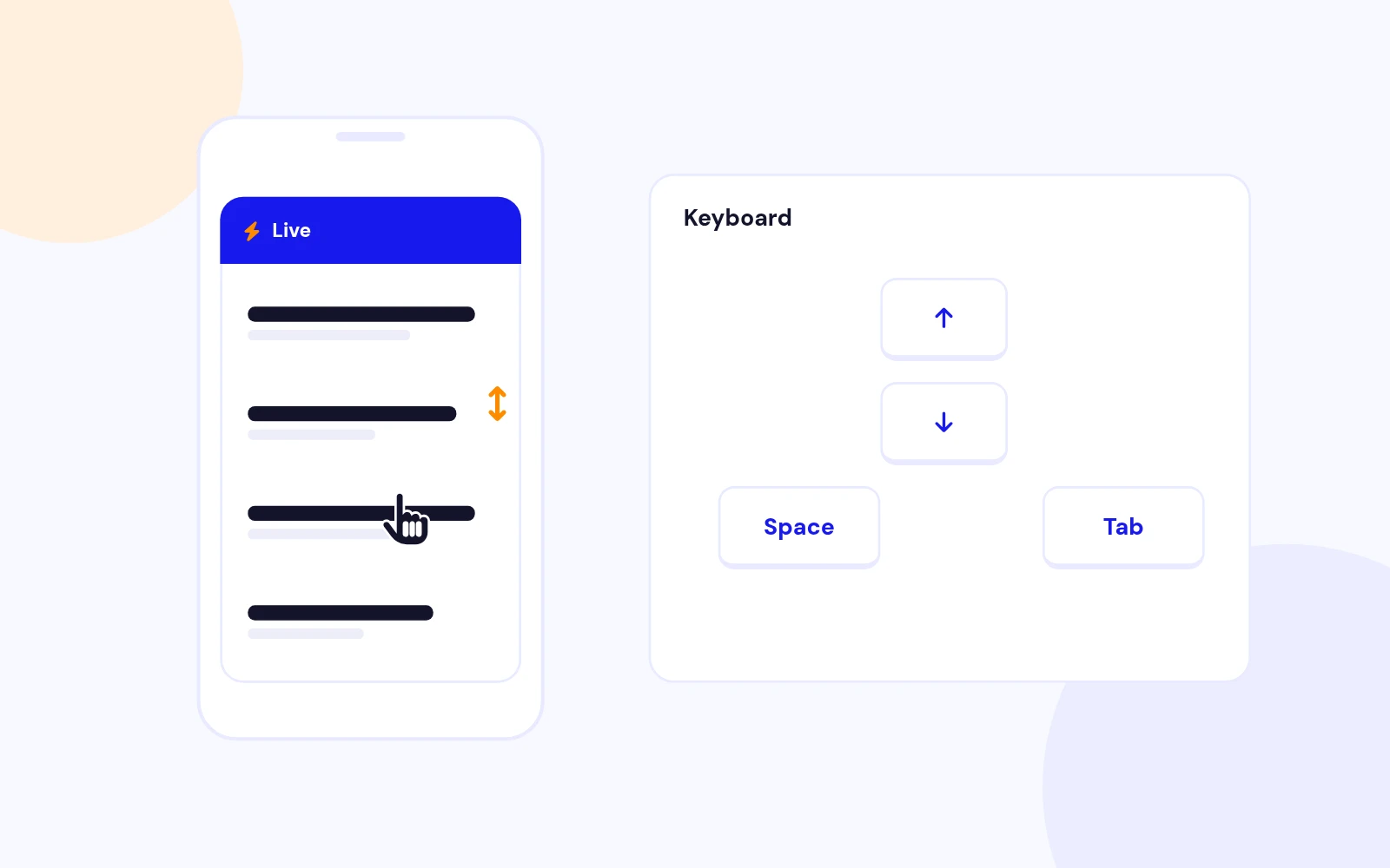 Swipe or Tap Through Items
