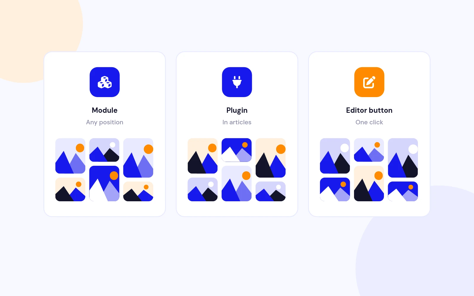 Galleries in Modules or Articles