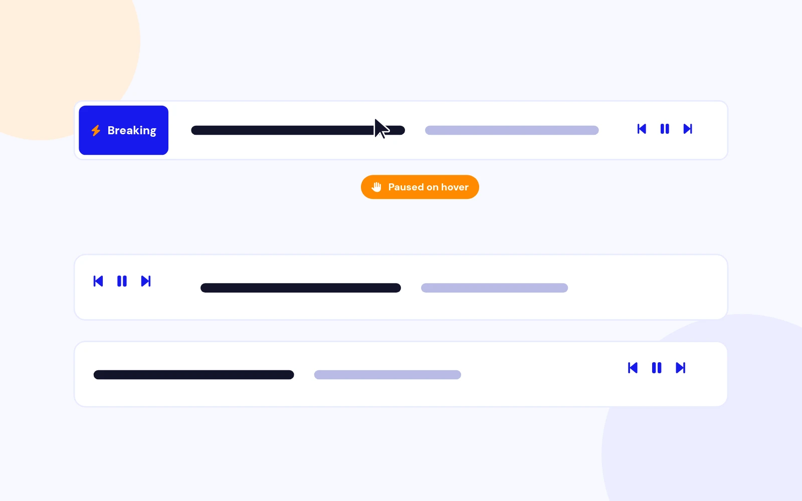Let Readers Play, Pause and Skip