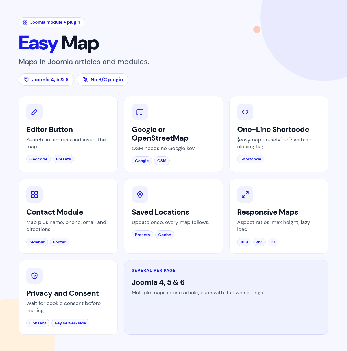 Easy Map features