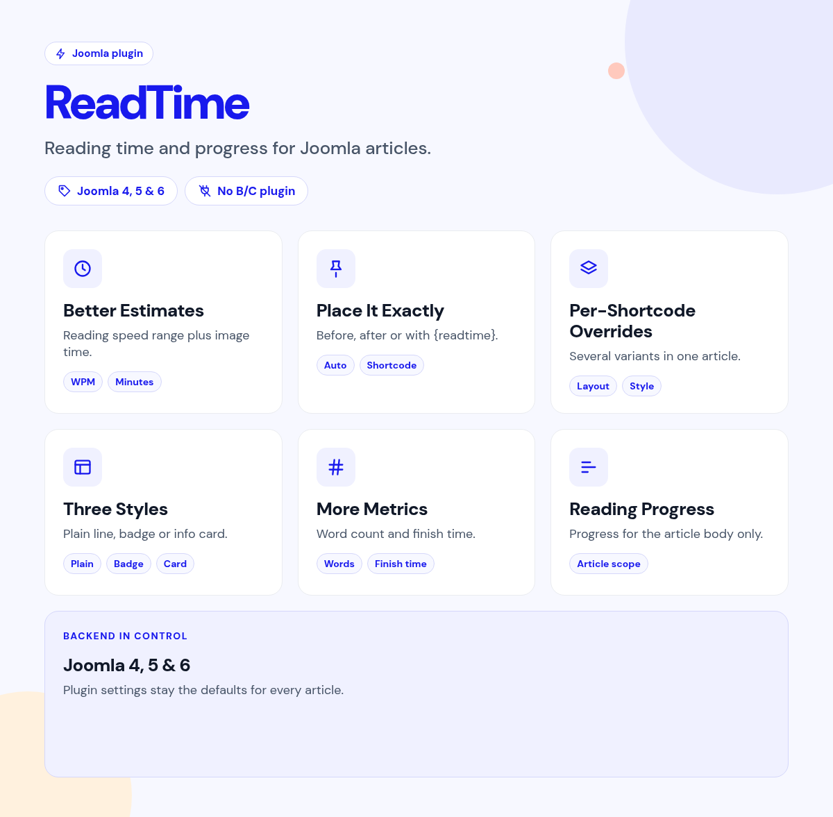 ReadTime features